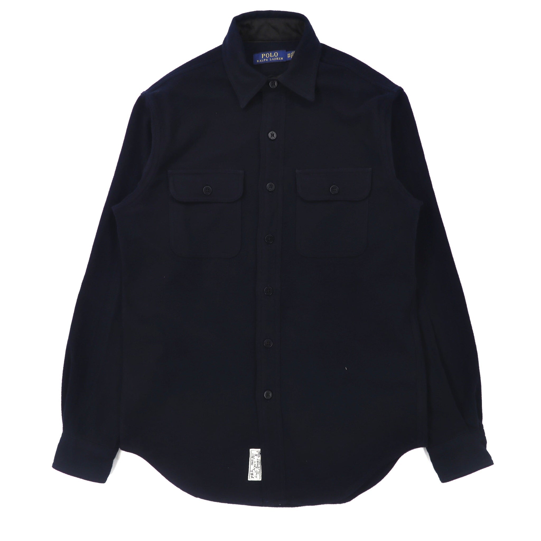 POLO RALPH LAUREN CPO Shirt XS Navy Cotton – 日本然リトテ