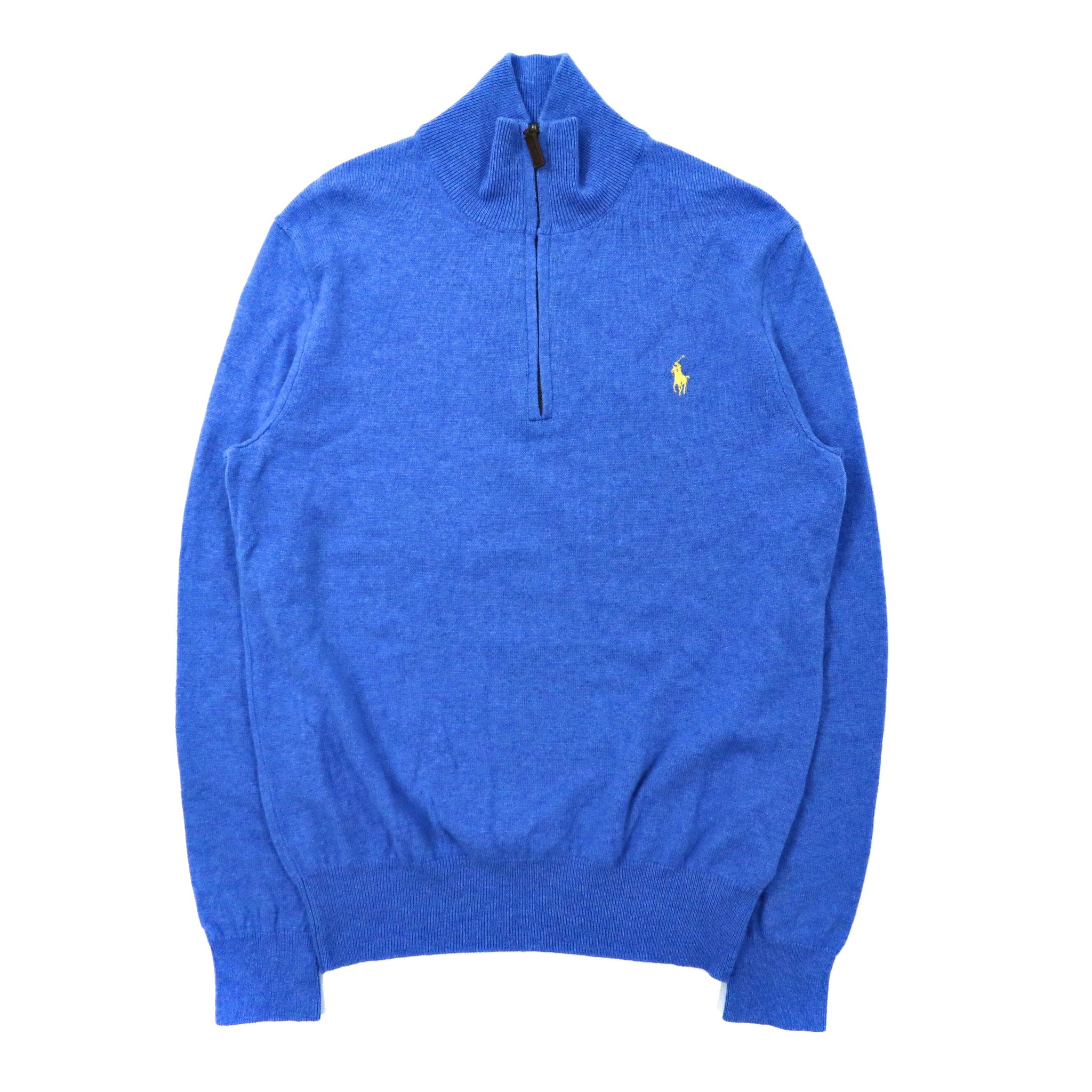 POLO RALPH LAUREN ハーフジップニット セーター 170 ブルー メリノ