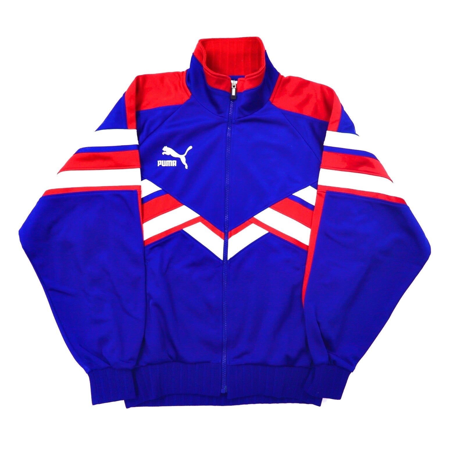 PUMA TRACK JACKET M Blue Logo Embroidery 90s Japan MADE – 日本然リトテ