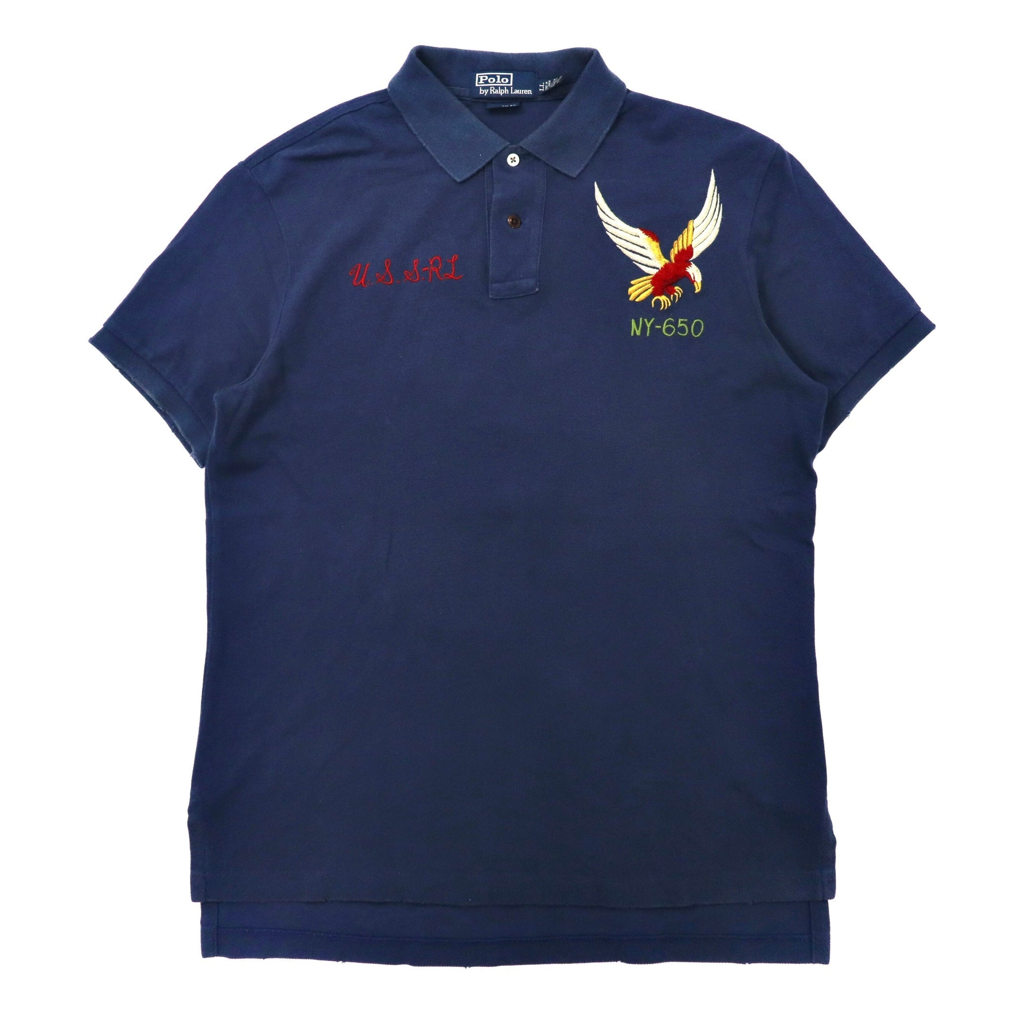 POLO BY RALPH LAUREN Polo Shirt LL Navy Cotton RL-784 Eser Dragon 