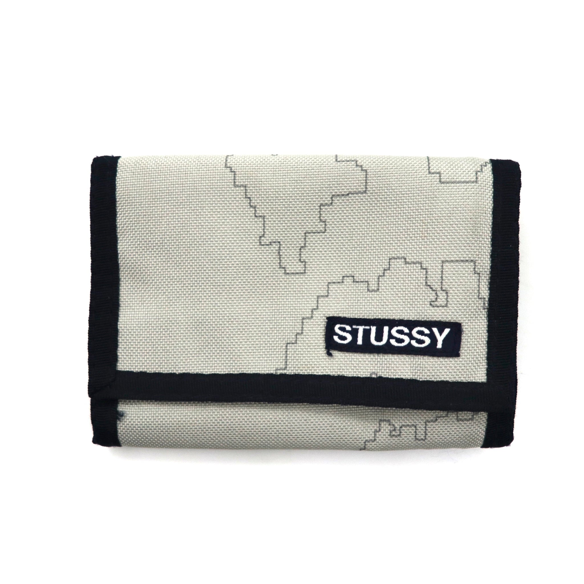 STUSSY 3 -fold wallet gray magic tape dark blue tag 90s – 日本然リトテ