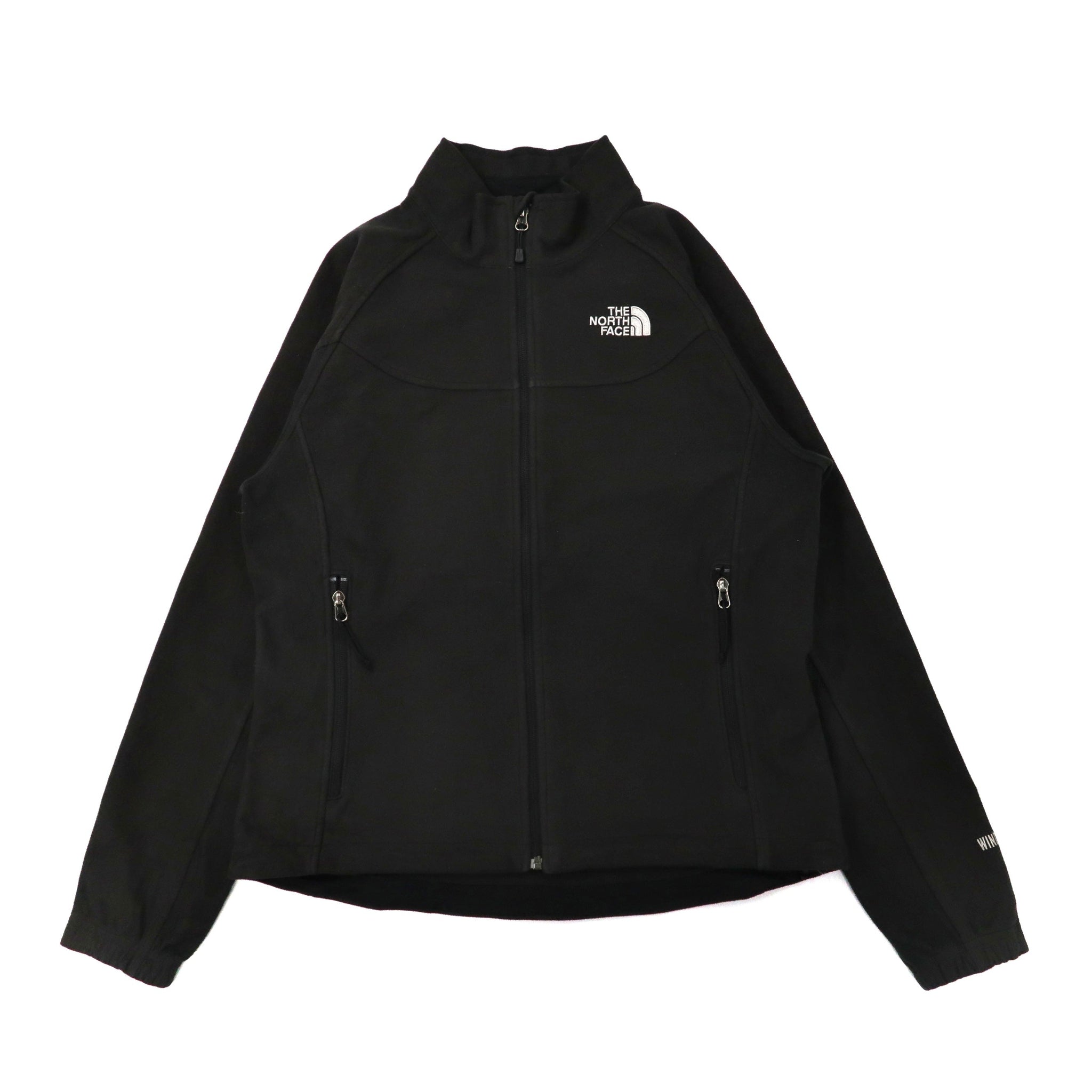 THE NORTH FACE FLEECE Jacket L Gray polyester logo embroidery ...