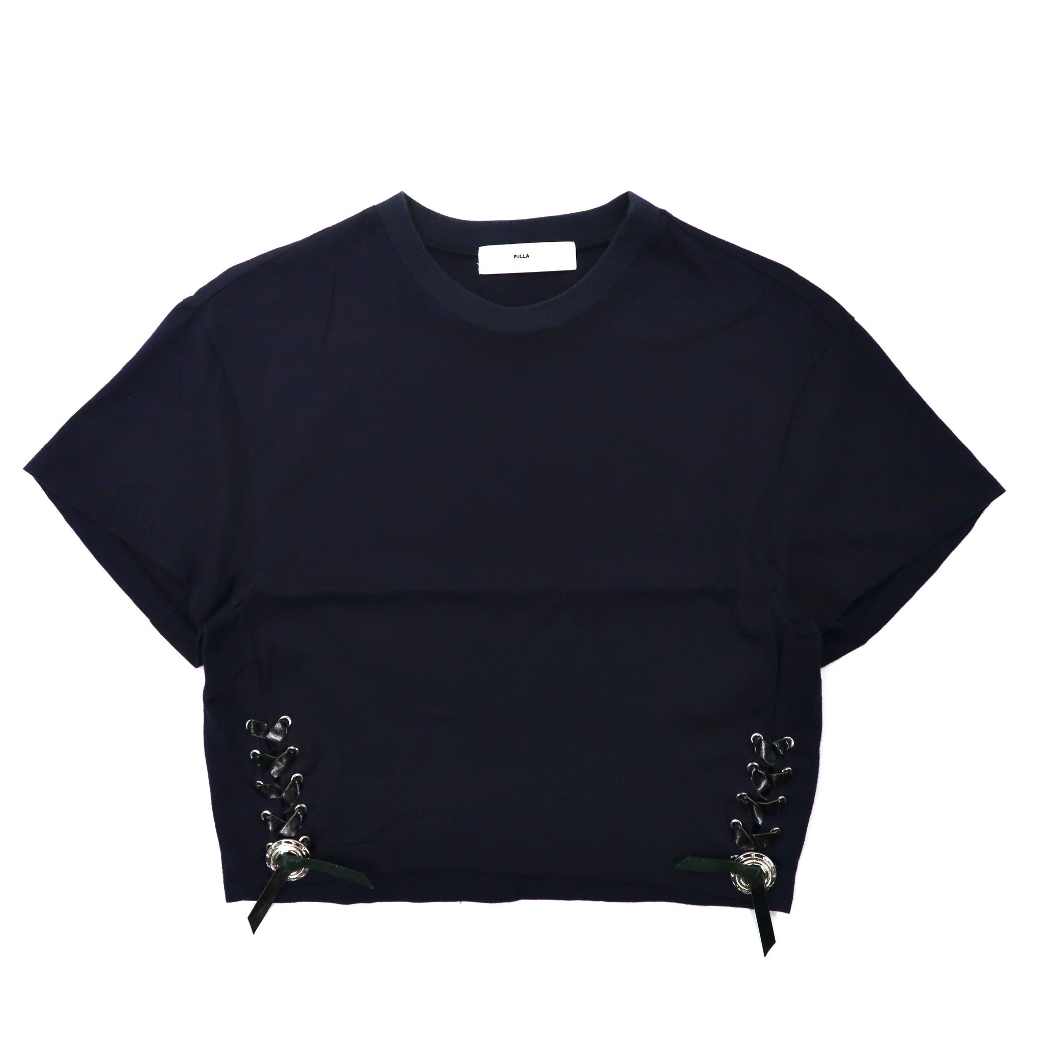 TOGA PULLA Lace-up T-shirt 38 Navy Cotton TP61-JK504 Japan