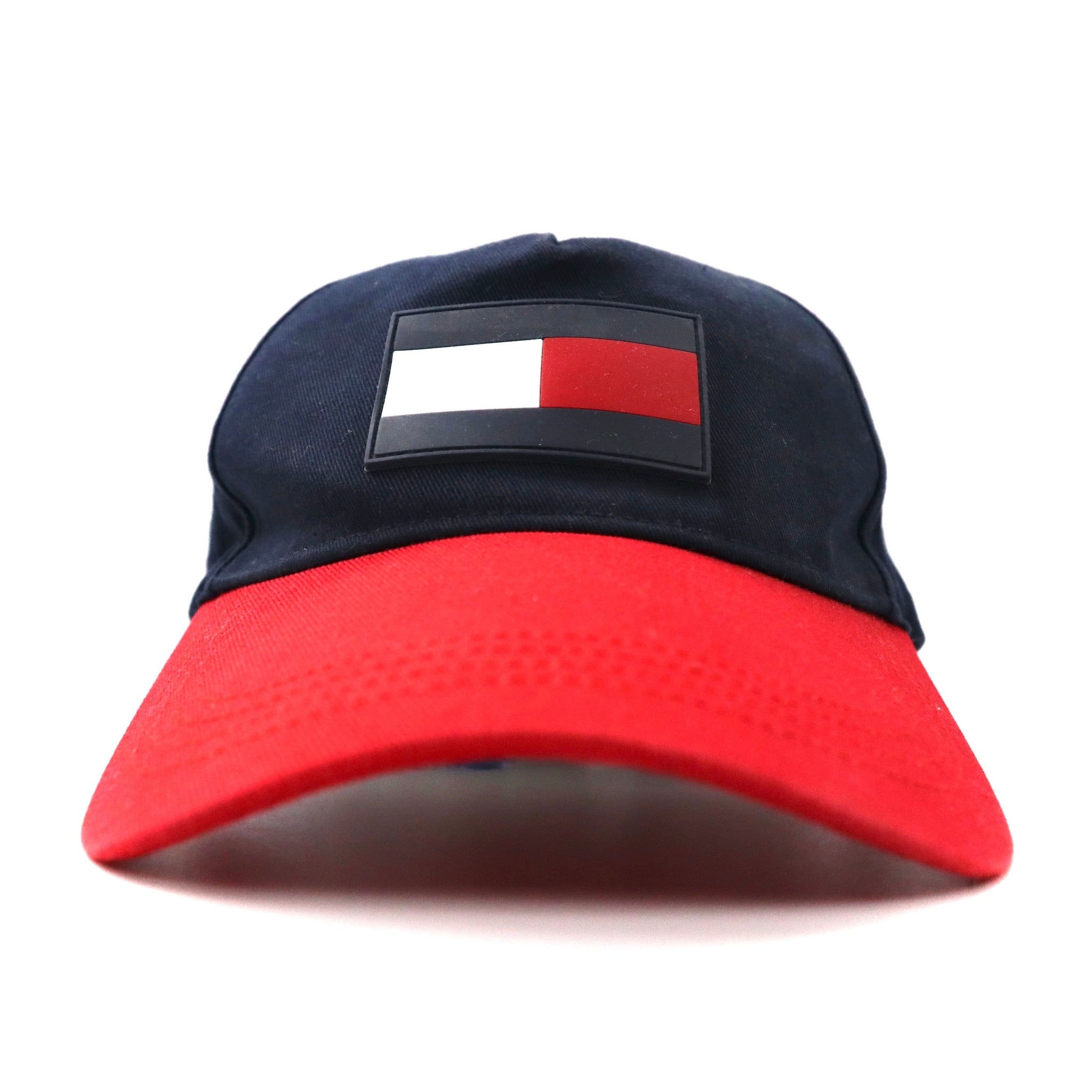 TOMMY HILFIGER カラーブロックキャップ OS ネイビー コットン 