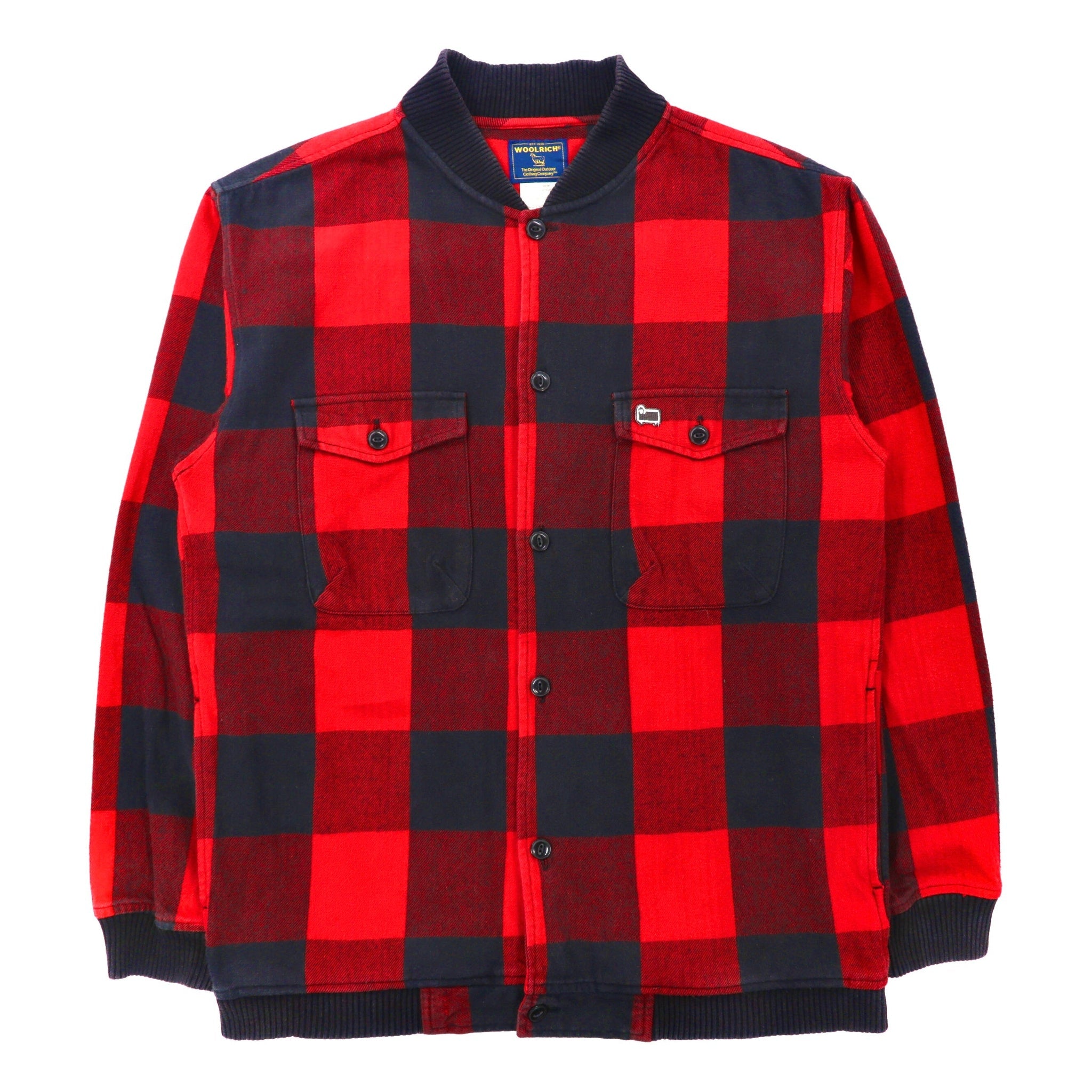 Woolrich Flannel Shirt Jacket M Red CHECKED Cotton – 日本然リトテ