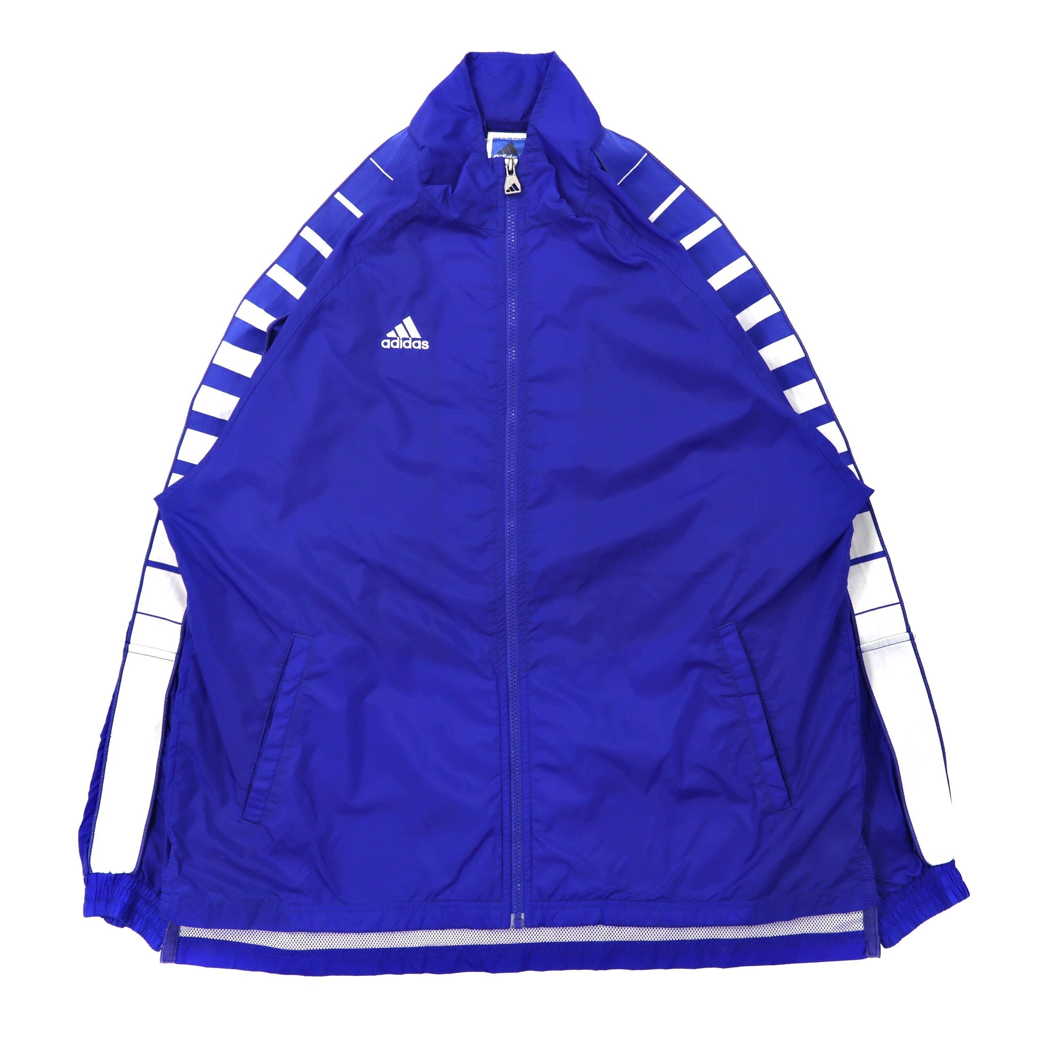 Adidas Team Windbreaker M Blue Logo Embroidery Side Line 00s