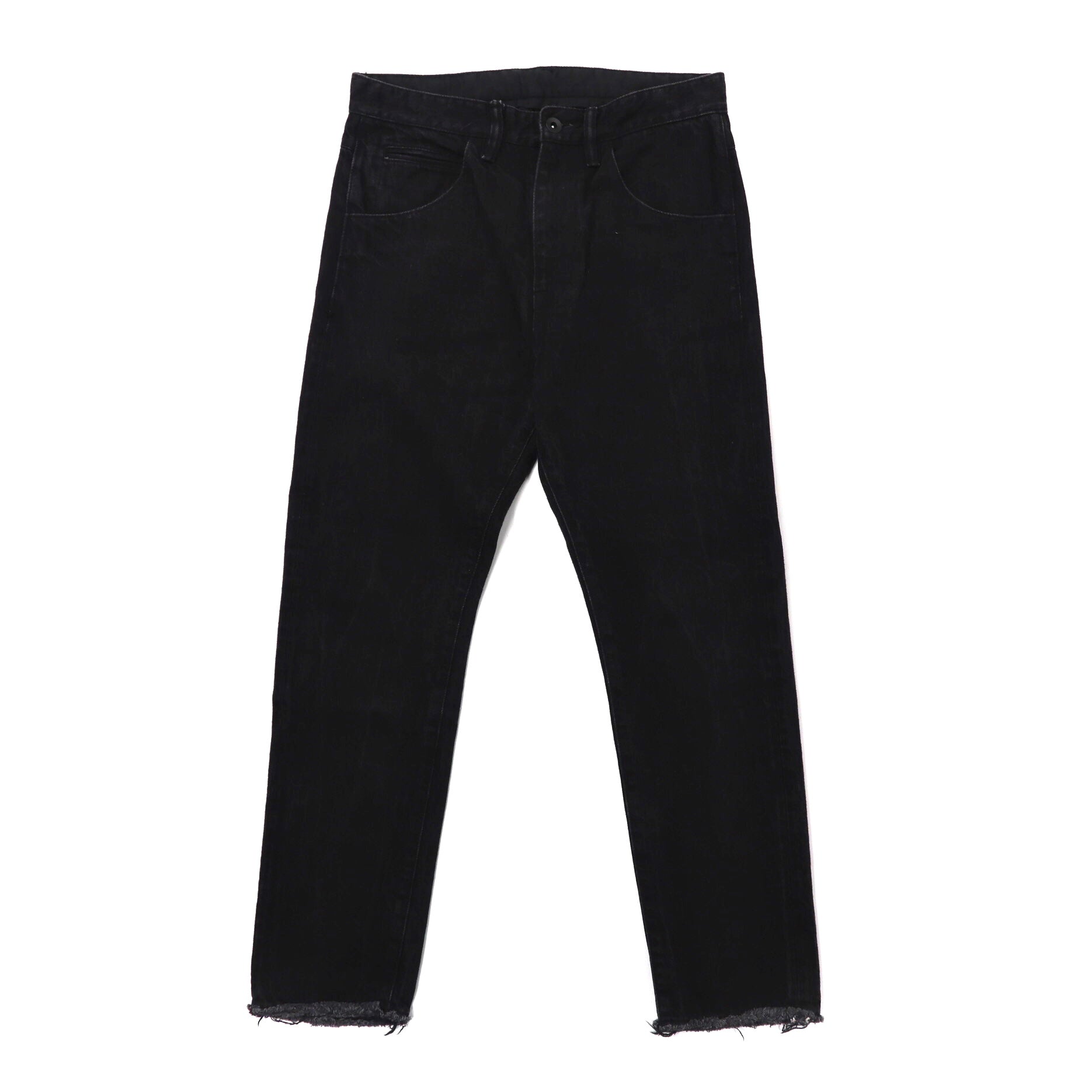 BUKHT Cut Off Denim PANTS S Black BASIC 5P SLIM DENIM