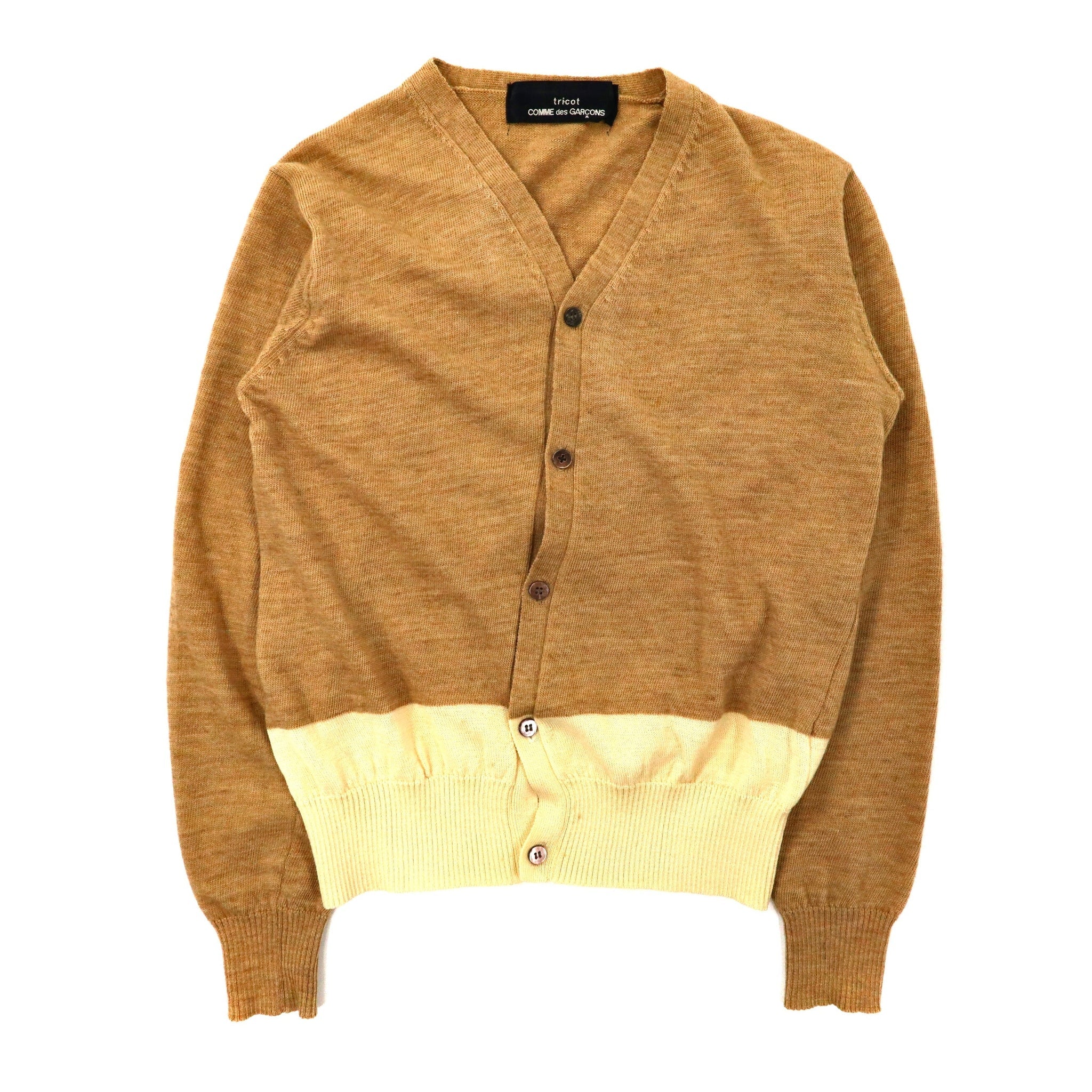 TRICOT COMME des GARCONS Knit Cardigan M Beige Wool – 日本然リトテ