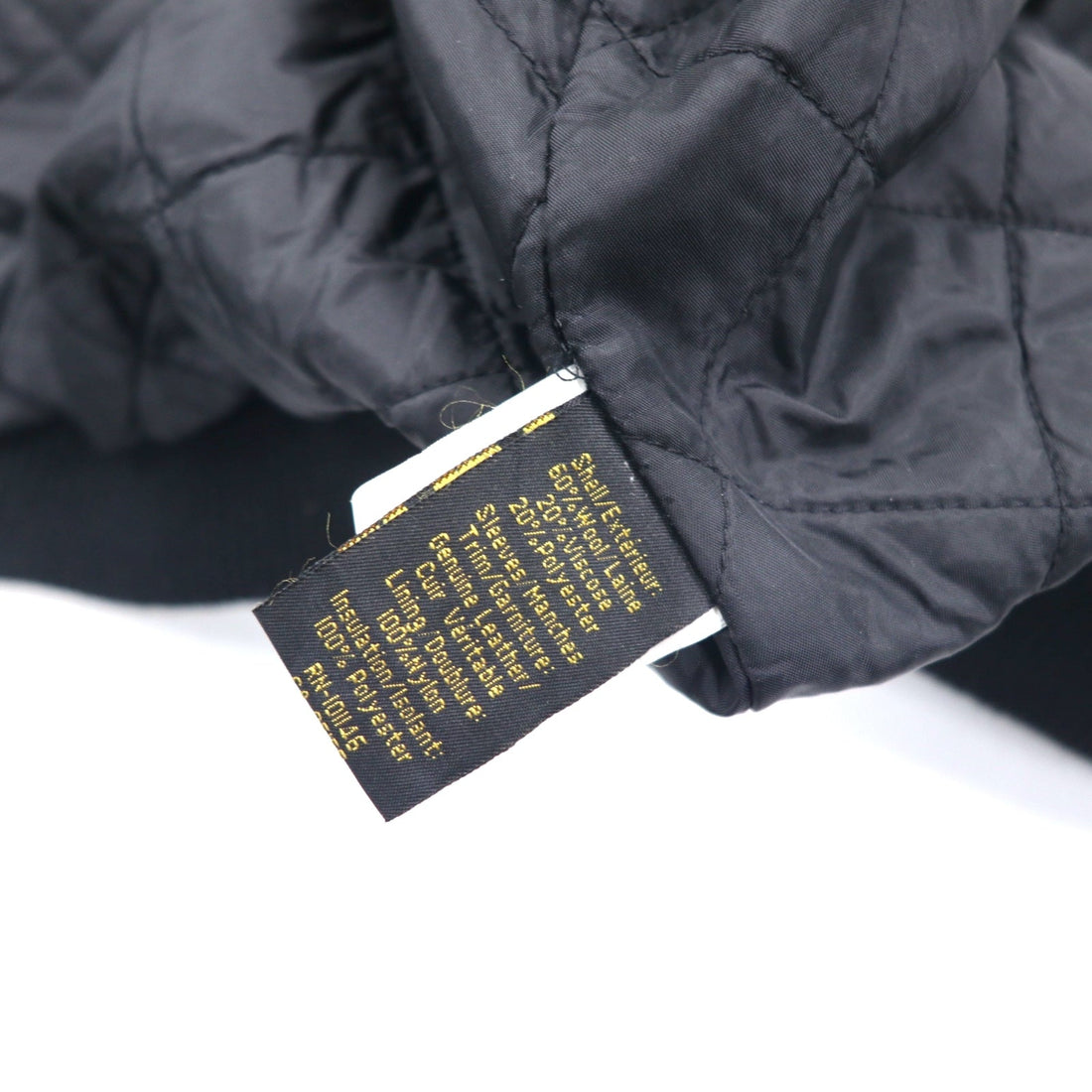 00年代 NORTH END 袖レザー メルトン スタジャン XL ブラック ウール NEW BRUNSWICK - 日本然リトテ