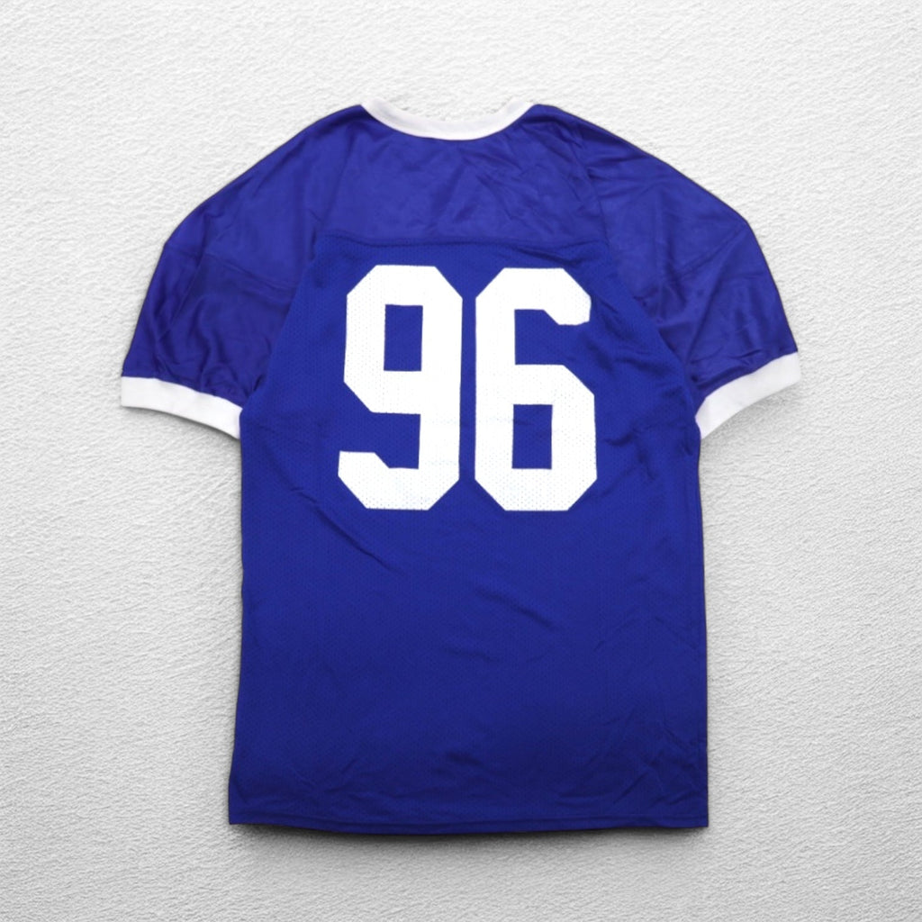 RUSSELL ATHLETIC USA製 90年代 ゲームシャツ 2XL ビッグサイズ ブルー ナイロン ナンバリング