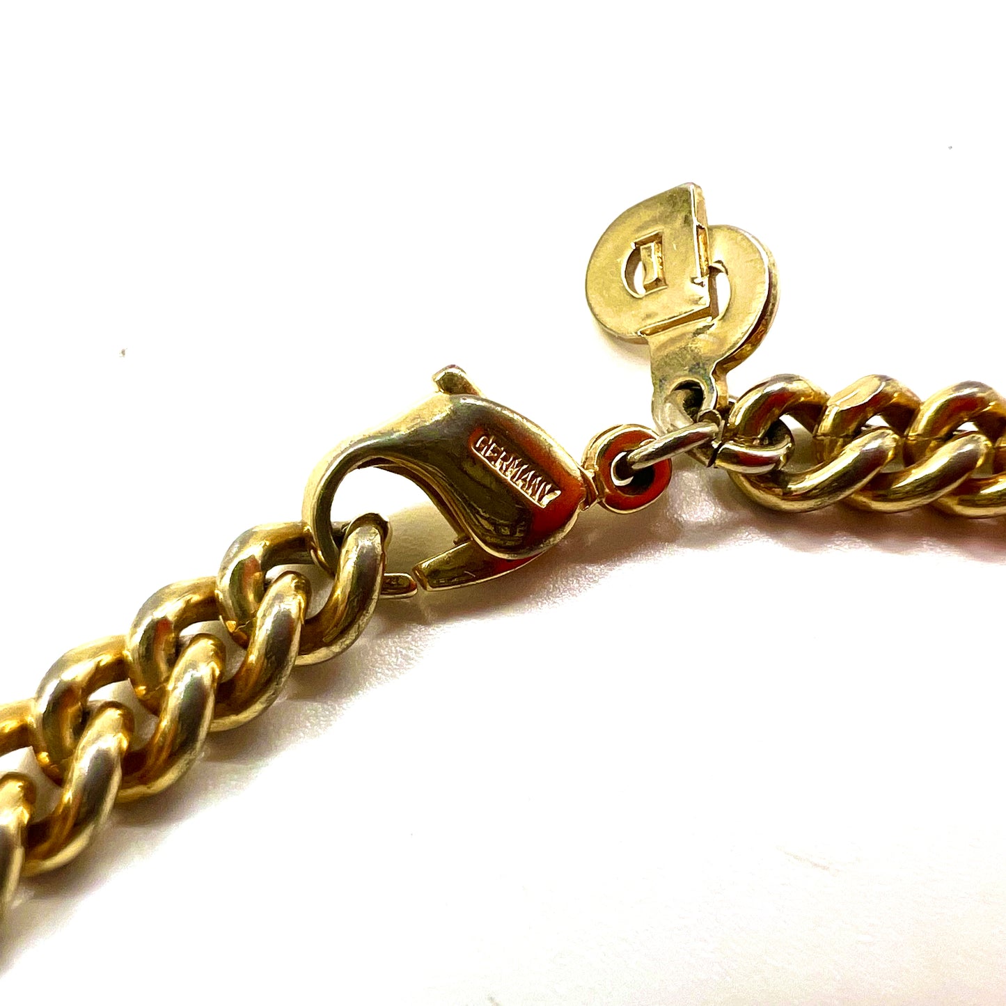 Christian Dior Kihei Bracelet Gold CD Logo Vintage German engraved 