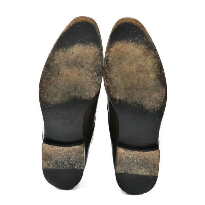 BURBERRY BLACK LABEL レースアップブーツ チャッカブーツ 27-28cm ブラウン レザー 101 D1421-104