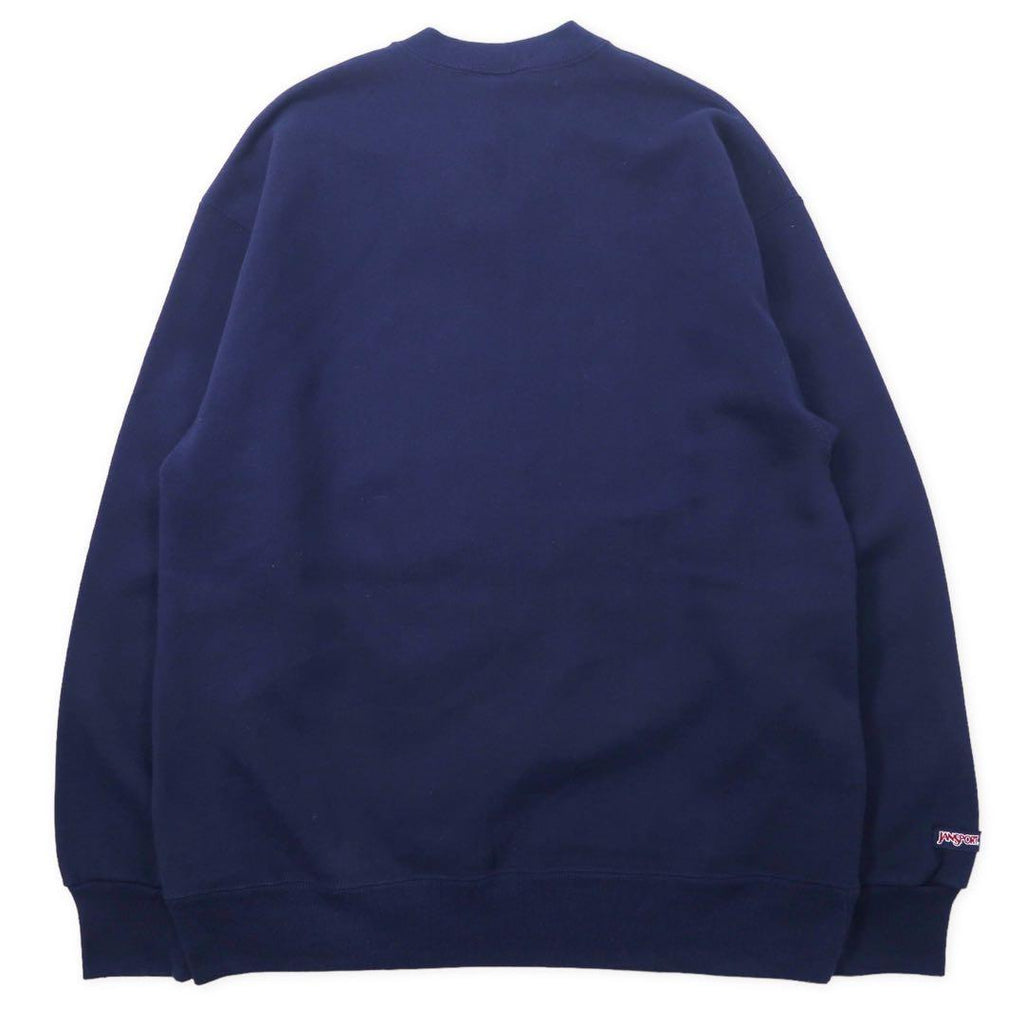 JAN SPORT Made in USA 90's College Print Sweatshirt XL Navy Cotton Brushed Lining Penn State Athletics Football NITTANY LIONS