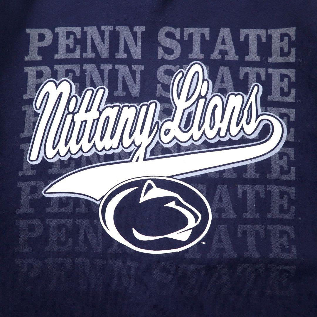 JAN SPORT Made in USA 90's College Print Sweatshirt XL Navy Cotton Brushed Lining Penn State Athletics Football NITTANY LIONS