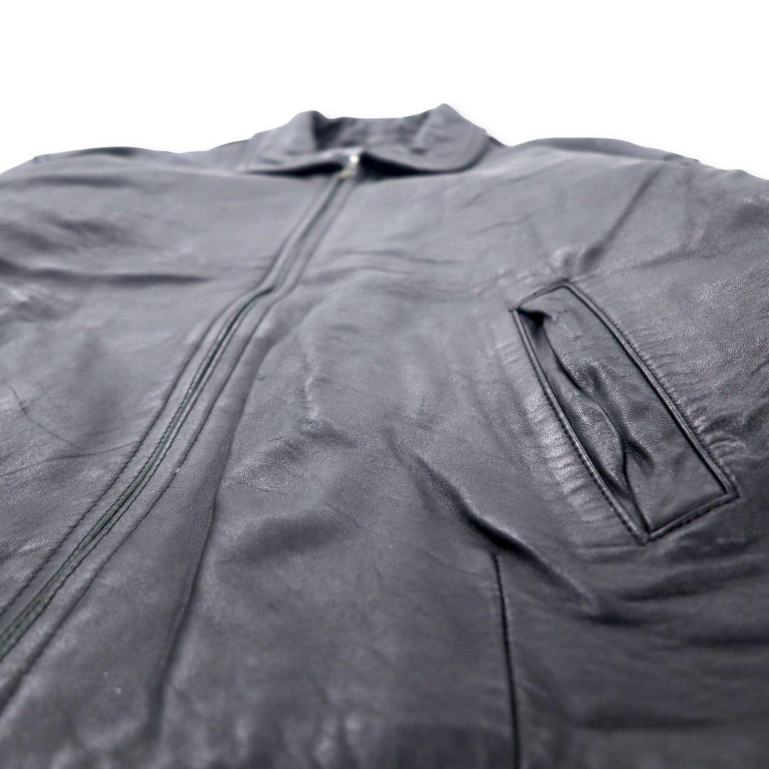 VAN -JAC- 80s Lamb Leather Single Rider Jacket FREE Black