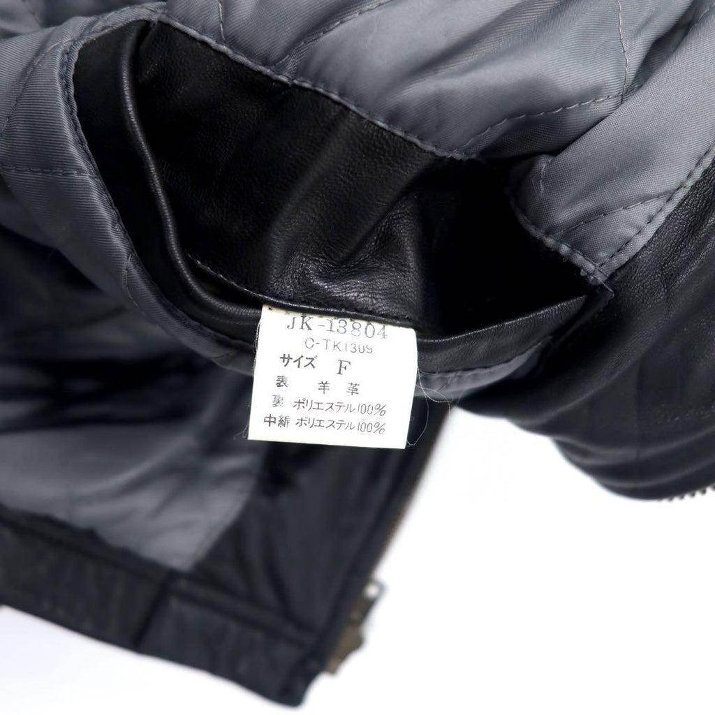 VAN -JAC- 80's Lamb Leather Single Rider's Jacket FREE Black Sheep Leather Quilted Liner