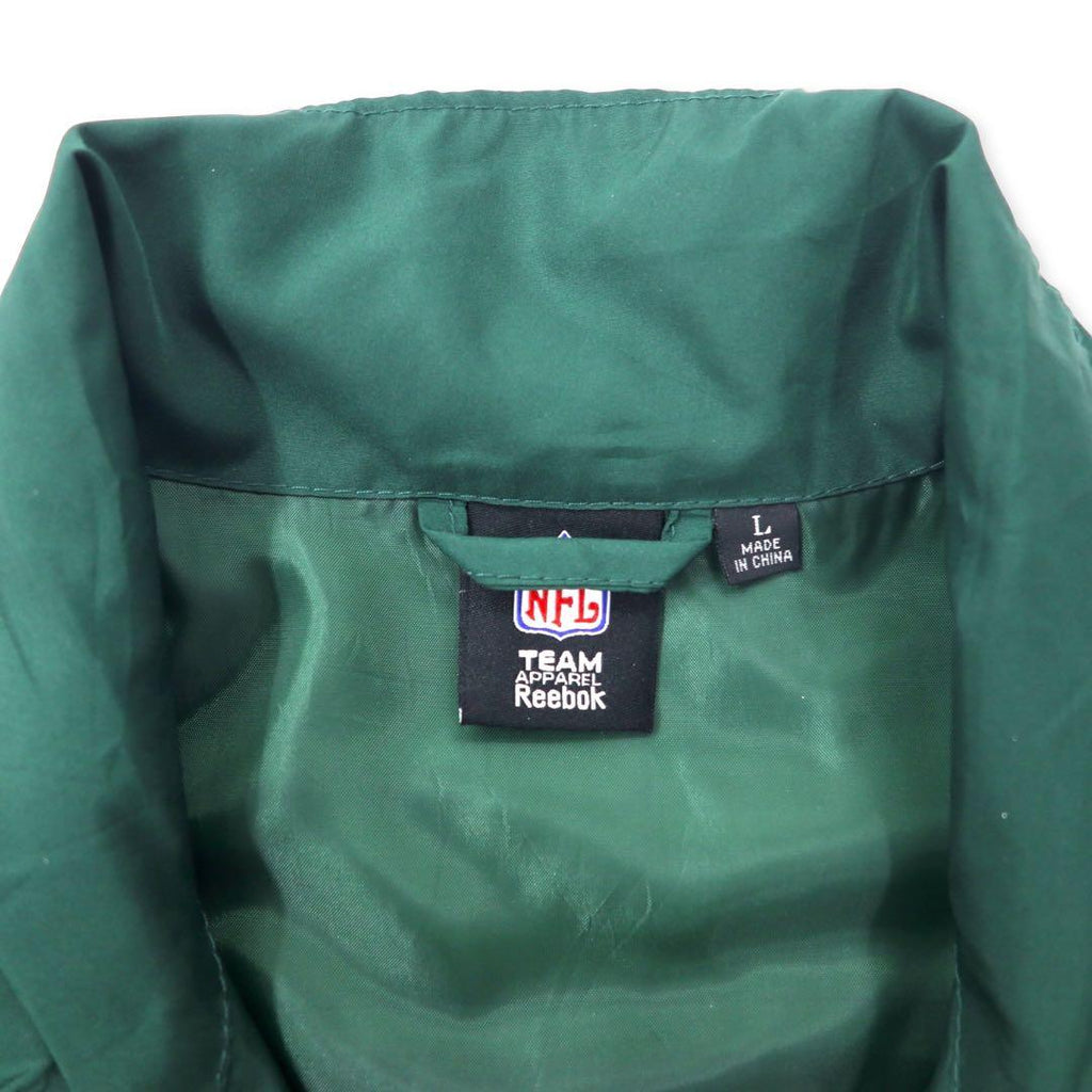 Reebok NFL Green Bay Packers トラックジャケット ナイロンジャケット L グリーン ポリエステル パッカーズ ロゴ刺繍