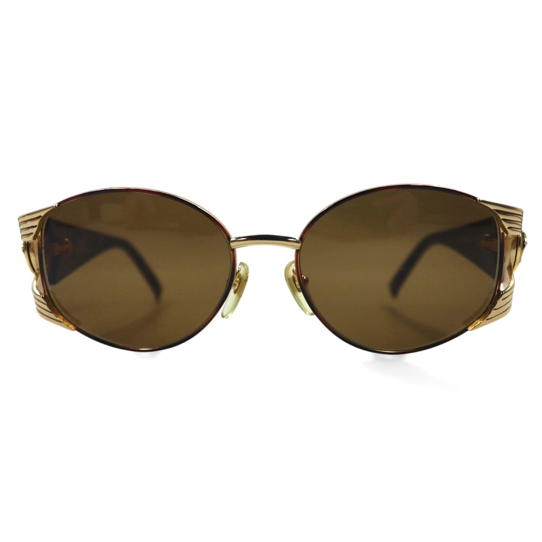 GIANNI VERSACE Vintage Made in Italy Medusa Sunglasses Gold Tortoiseshell S64 31L