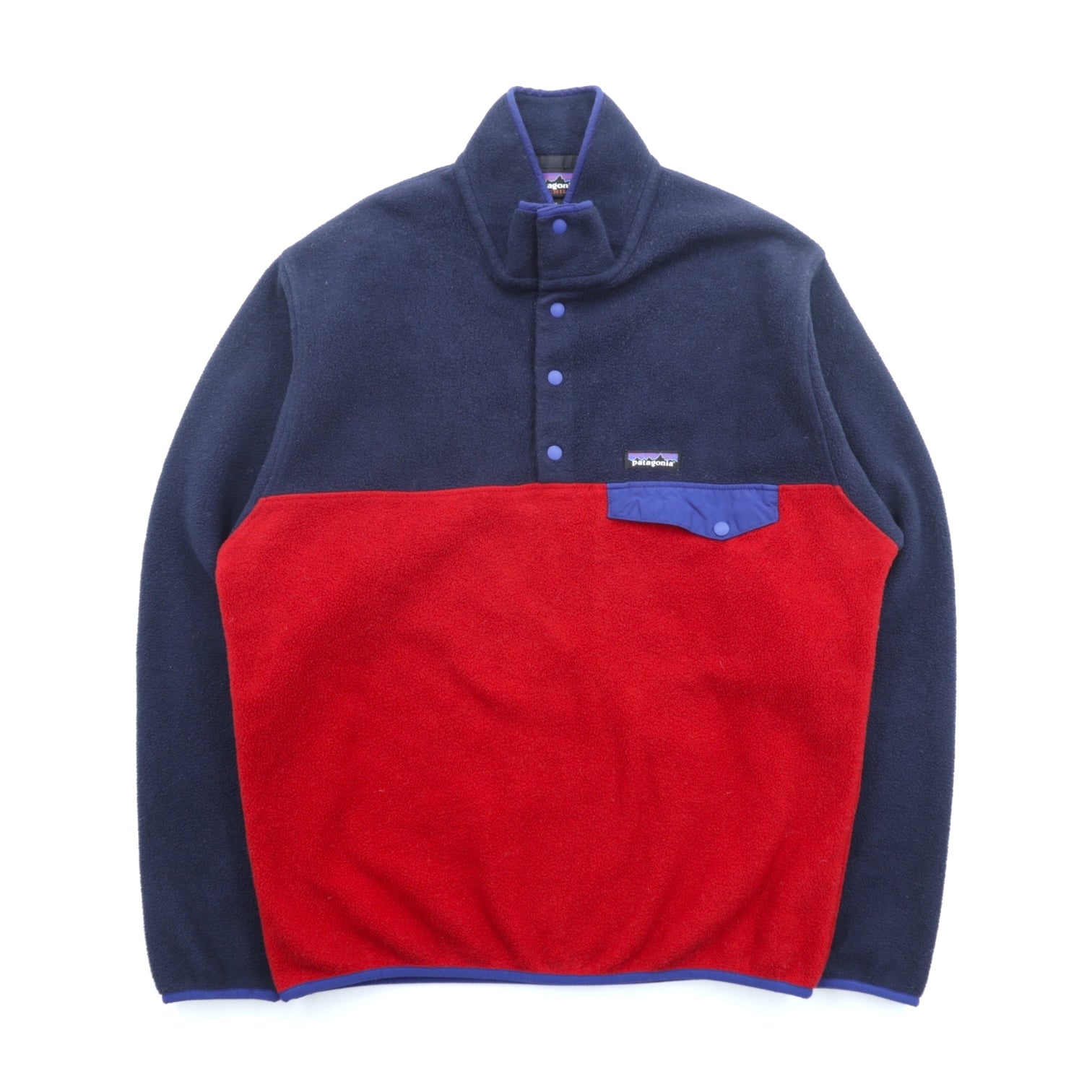 Patagonia シンチラ SYNCHILLA スナップT プルオーバー フリースジャケット M ネイビー バイカラー  ライトウェイト 25580