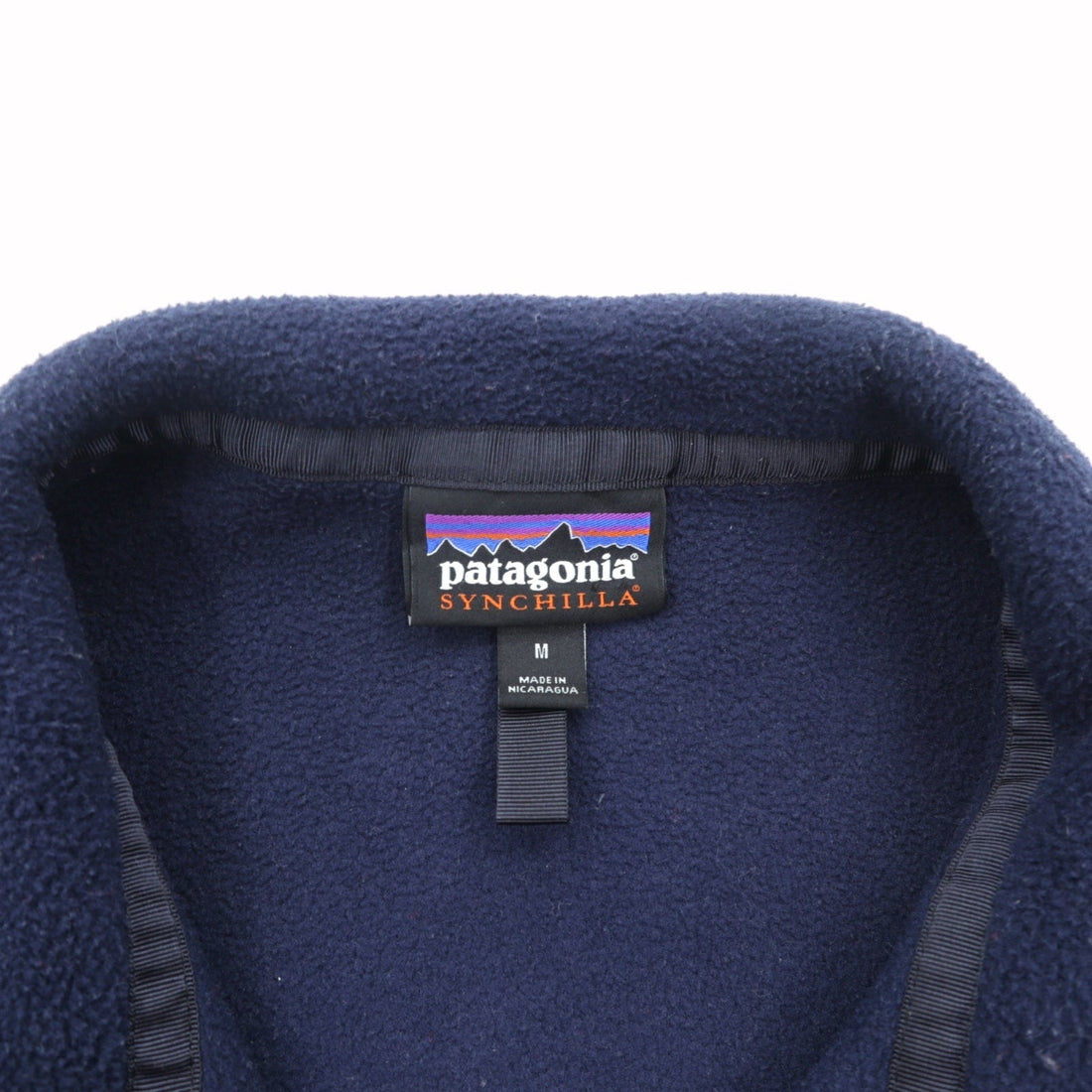 Patagonia シンチラ SYNCHILLA スナップT プルオーバー フリースジャケット M ネイビー バイカラー  ライトウェイト 25580