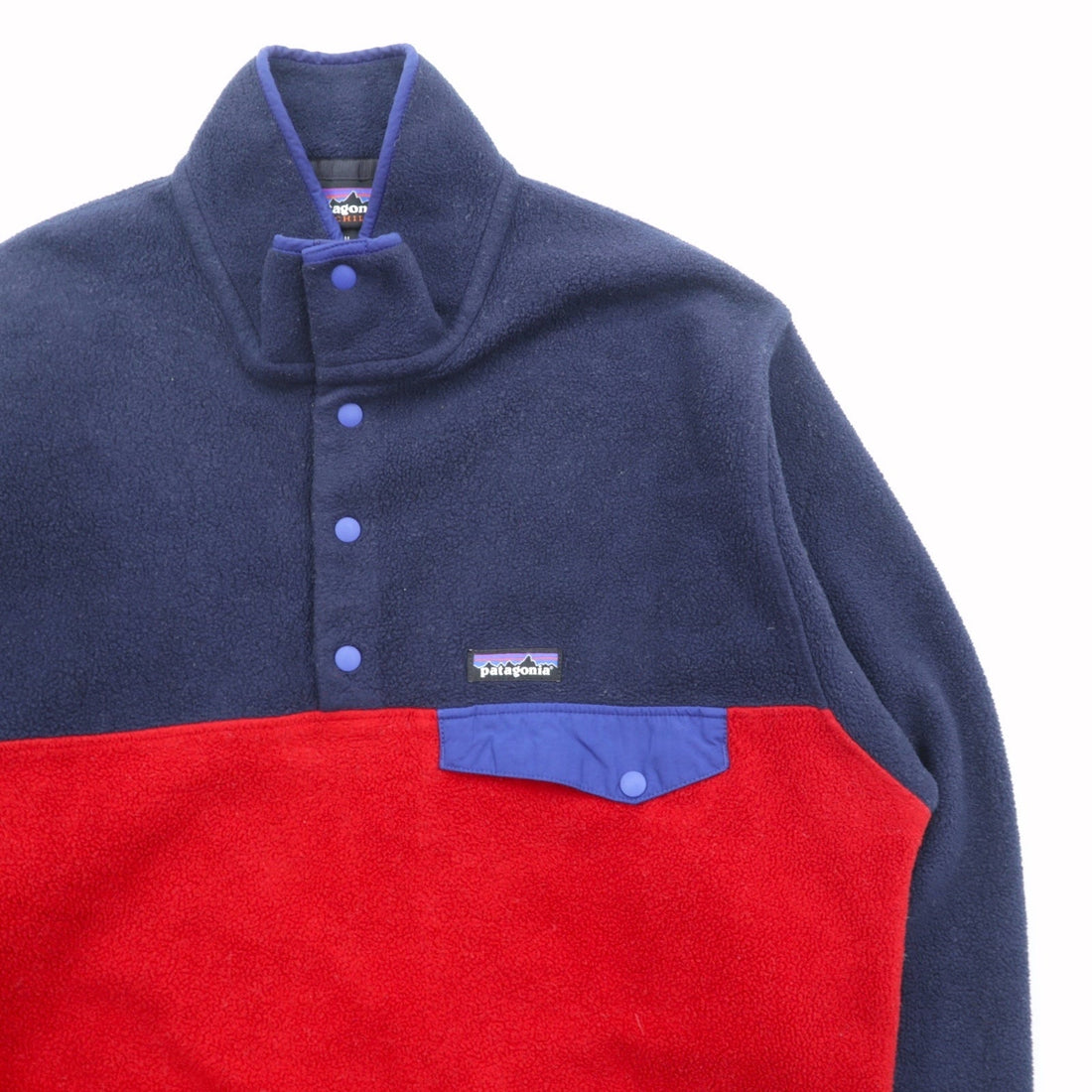 Patagonia シンチラ SYNCHILLA スナップT プルオーバー フリースジャケット M ネイビー バイカラー  ライトウェイト 25580