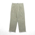 DOCKERS ( Levi's ) 00年代 2タック ワイド コーデュロイ チノパンツ スラックス L ベージュ ダブルカフス RELAXED FIT