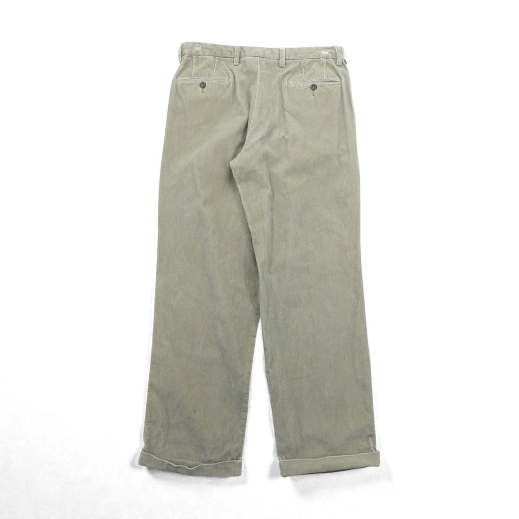 DOCKERS ( Levi's ) 00年代 2タック ワイド コーデュロイ チノパンツ スラックス L ベージュ ダブルカフス RELAXED FIT