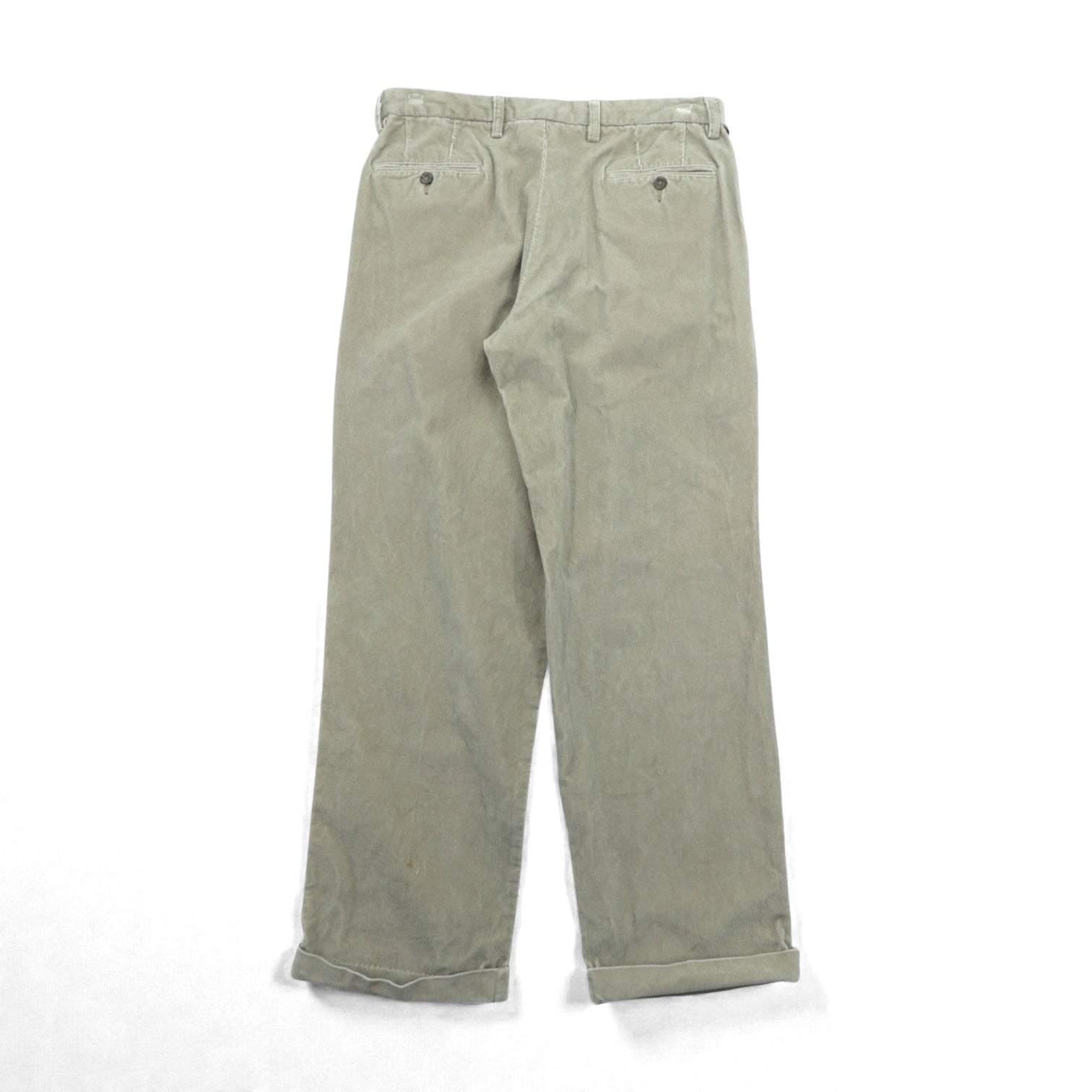 DOCKERS ( Levi's ) 00年代 2タック ワイド コーデュロイ チノパンツ スラックス L ベージュ ダブルカフス RELAXED FIT