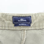 DOCKERS ( Levi's ) 00年代 2タック ワイド コーデュロイ チノパンツ スラックス L ベージュ ダブルカフス RELAXED FIT