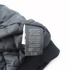 NORTH END 袖レザー 切替 スタジャン M ブラック キルティングライナー 中綿 ワンポイント刺繍