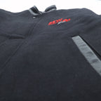 NORTH END 袖レザー 切替 スタジャン M ブラック キルティングライナー 中綿 ワンポイント刺繍