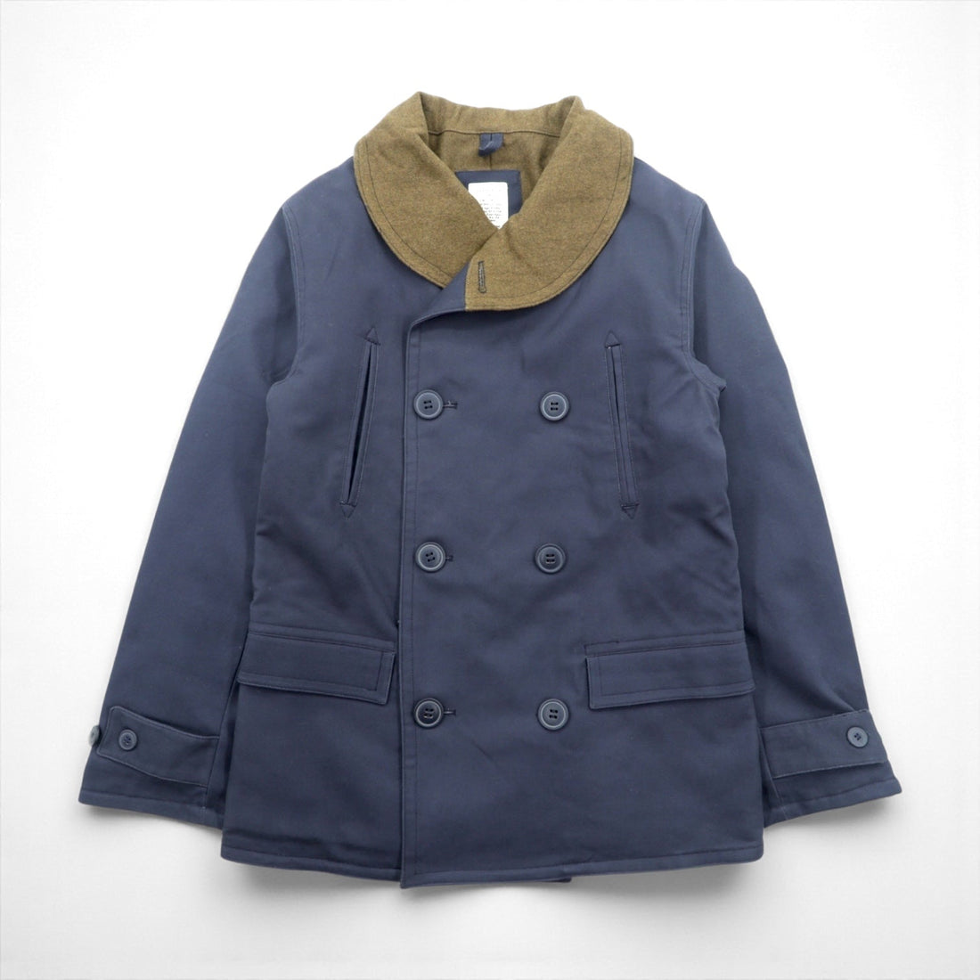 VINTAGE US ARMY Jeep Mackinaw Coat Military Jacket, Size M, Navy Cotton, 55-J-110, Replica, Deadstock, Unused