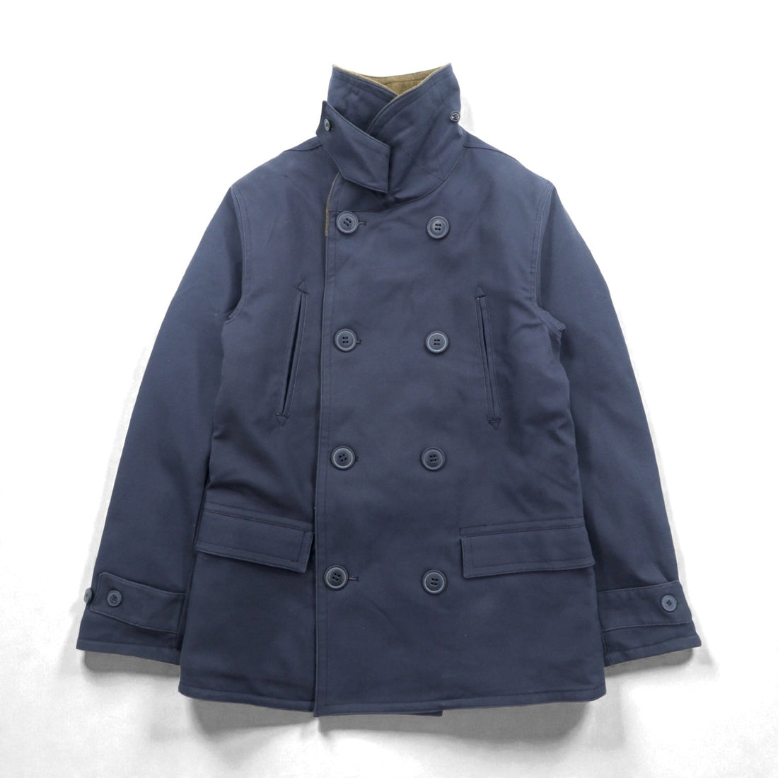 VINTAGE US ARMY Jeep Mackinaw Coat Military Jacket, Size M, Navy Cotton, 55-J-110, Replica, Deadstock, Unused