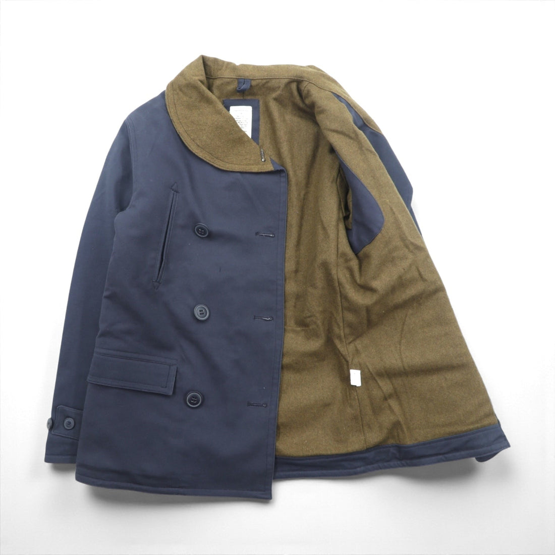 VINTAGE US ARMY Jeep Mackinaw Coat Military Jacket, Size M, Navy Cotton, 55-J-110, Replica, Deadstock, Unused