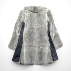 Emba 80年代 日本製 ミンクファーコート ロングコート L レザー切替 ファー 毛皮