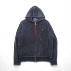 Polo Ralph Lauren ベロア ジップアップパーカー ジャージ セットアップ M スモールポニー刺繍