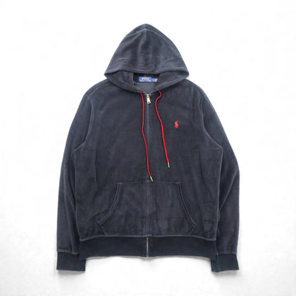 Polo Ralph Lauren ベロア ジップアップパーカー ジャージ セットアップ M スモールポニー刺繍