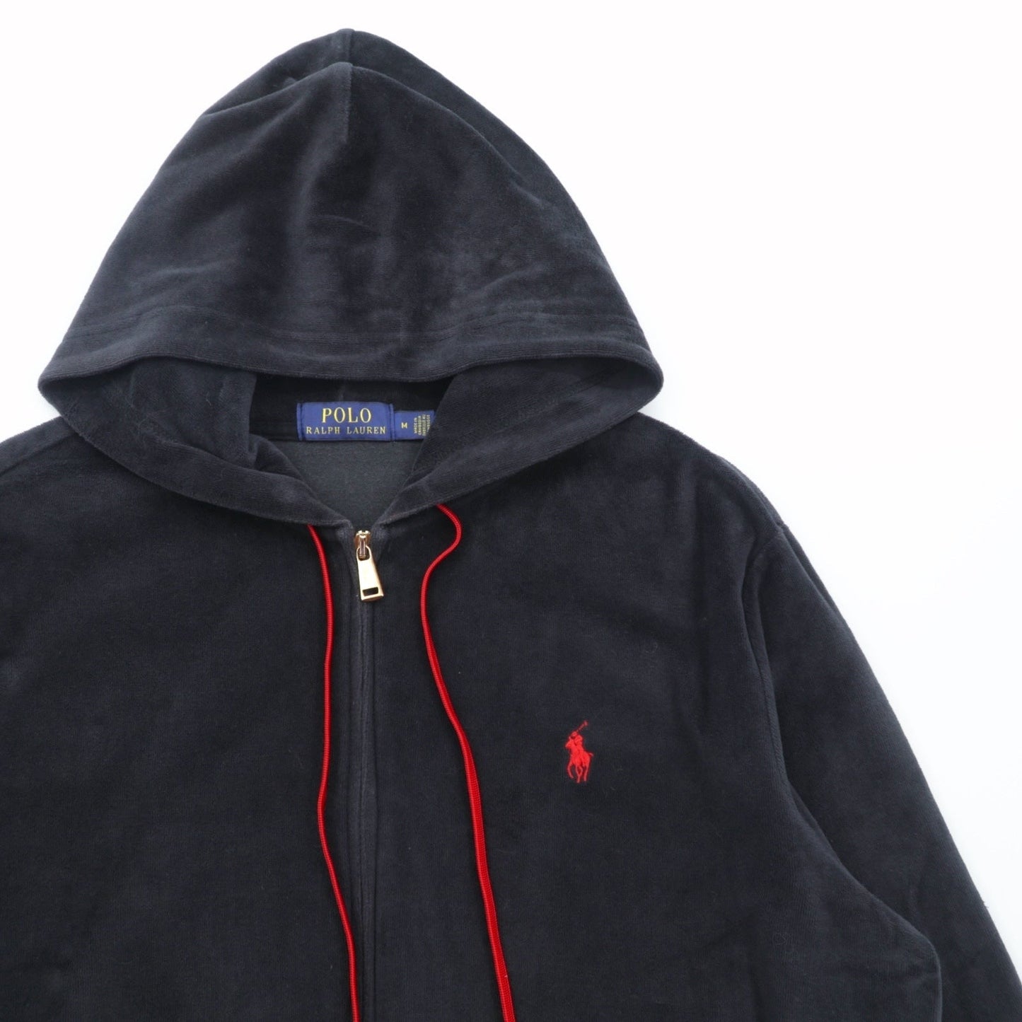 Polo Ralph Lauren ベロア ジップアップパーカー ジャージ セットアップ M スモールポニー刺繍