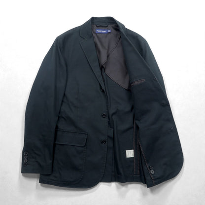 POLO GOLF RALPH LAUREN ビッグポニー 刺繍 ブレザー 3B テーラードジャケット M ブラック