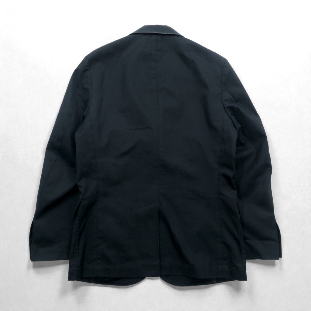 POLO GOLF RALPH LAUREN Big Pony Embroidery Blue Leather 3B Tailored Jacket M Black