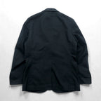 POLO GOLF RALPH LAUREN Big Pony Embroidery Blue Leather 3B Tailored Jacket M Black