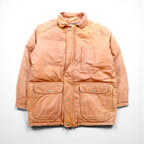 B'SPARE 牛革 レザージャケット XL キャメル ブラウン 襟ボア 裏地ペイズリー柄