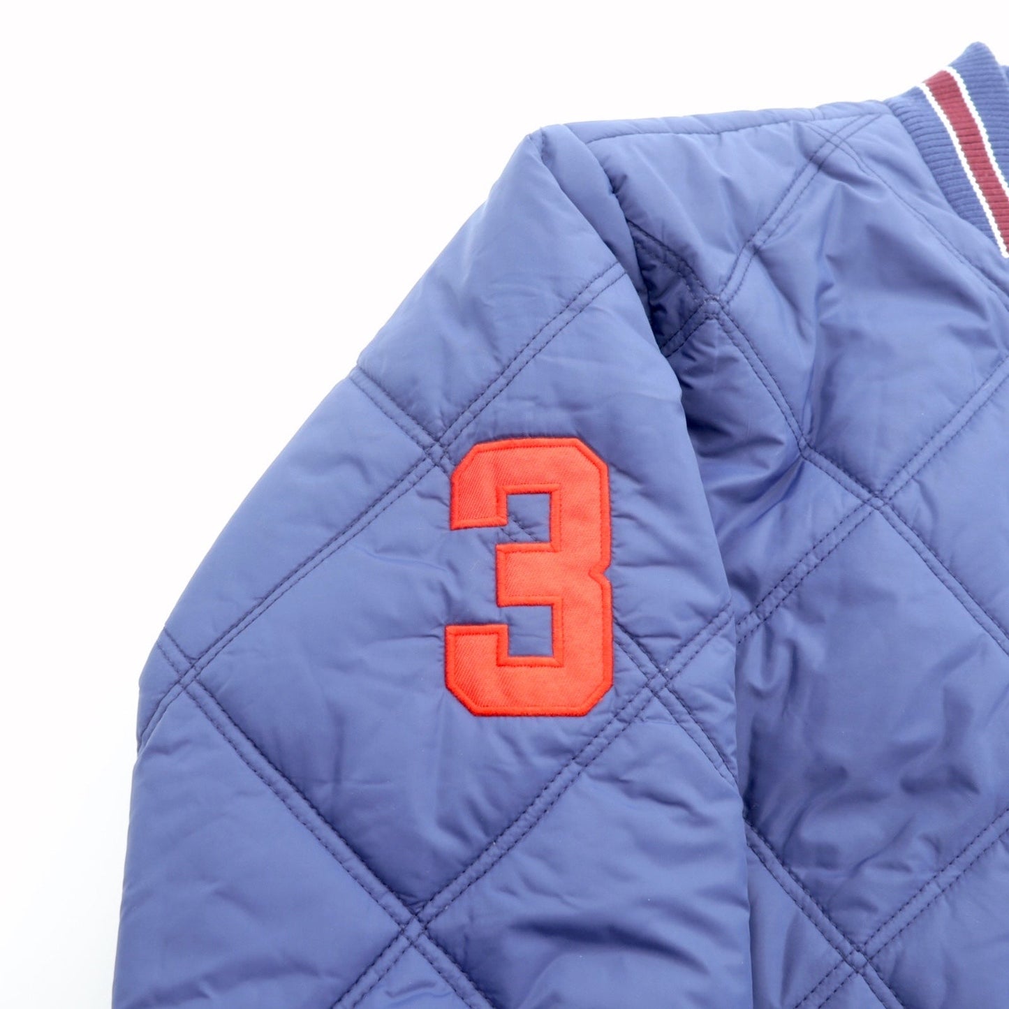 Polo Ralph Lauren ビッグポニー 中綿 キルティング スタジャン L ネイビー ジップアップ リブライン 刺繍