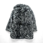 SOFT MACHINE ダブルブレスト アクリルファー ハーフコート M グレー