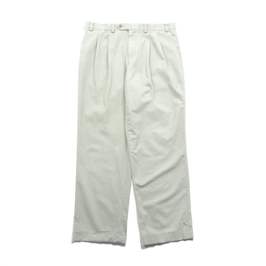 LAUREN RALPH LAUREN 90年代 2タック ワイド チノパンツ スラックス L ベージュ ダブルカフス