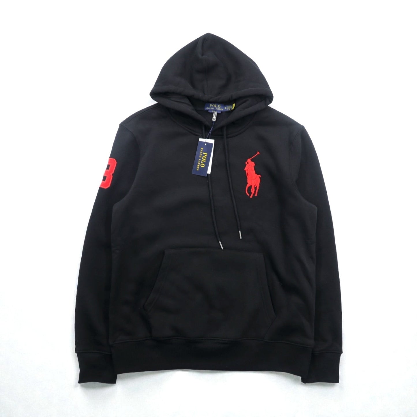 Polo Ralph Lauren ビッグポニー プルオーバー パーカー XL ブラック 刺繍 カンガルーポケット 未使用品
