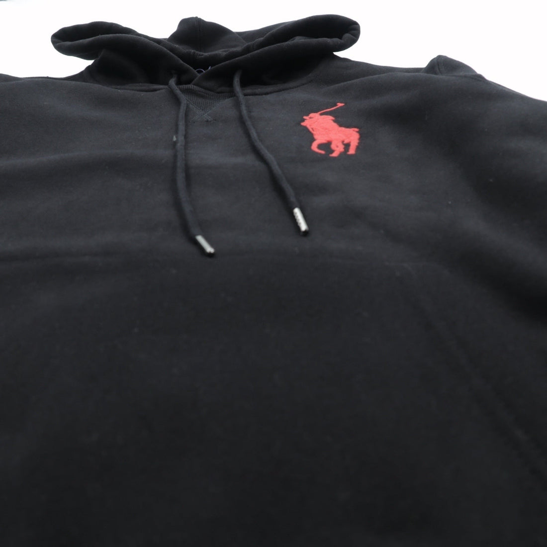 Polo Ralph Lauren Big Pony Pullover Hoodie XL Black Embroidery Kangaroo Pocket Unused