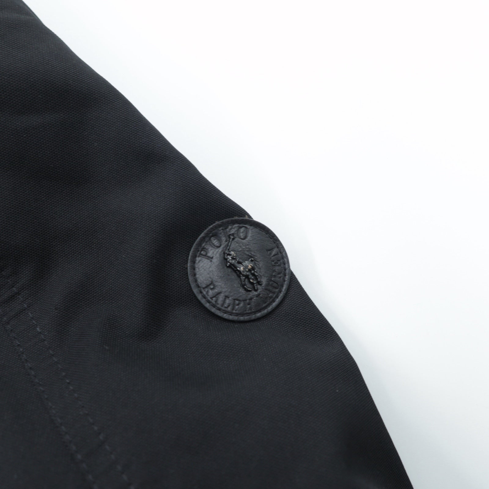 Polo Ralph Lauren ダウンジャケット N-3B ミリタリー コート XS ブラック ドローコード PERFORMANCE ファー着脱式