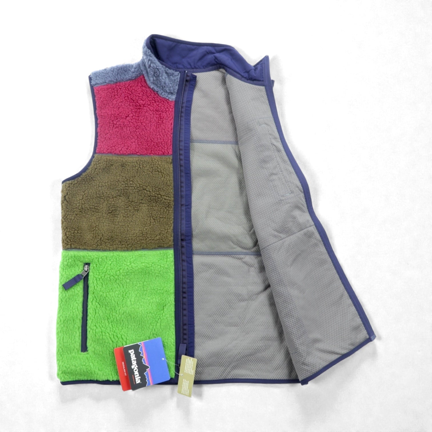 Patagonia パッチワーク レトロX Patchwork Retro-X Vest ボアフリース