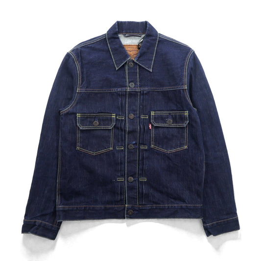 Levi's 日本製 タイプ 2nd デニムジャケット Gジャン M インディゴ PCL15-101B プリーツ レザーパッチ